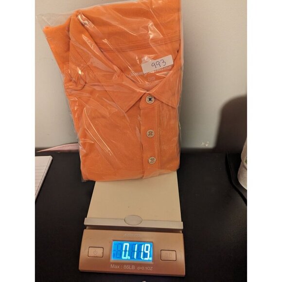 Tommy Bahama Men’s 2XB Short Sleeve Polo Shirt Orange Pima Cotton Blend (993) - Picture 16 of 16